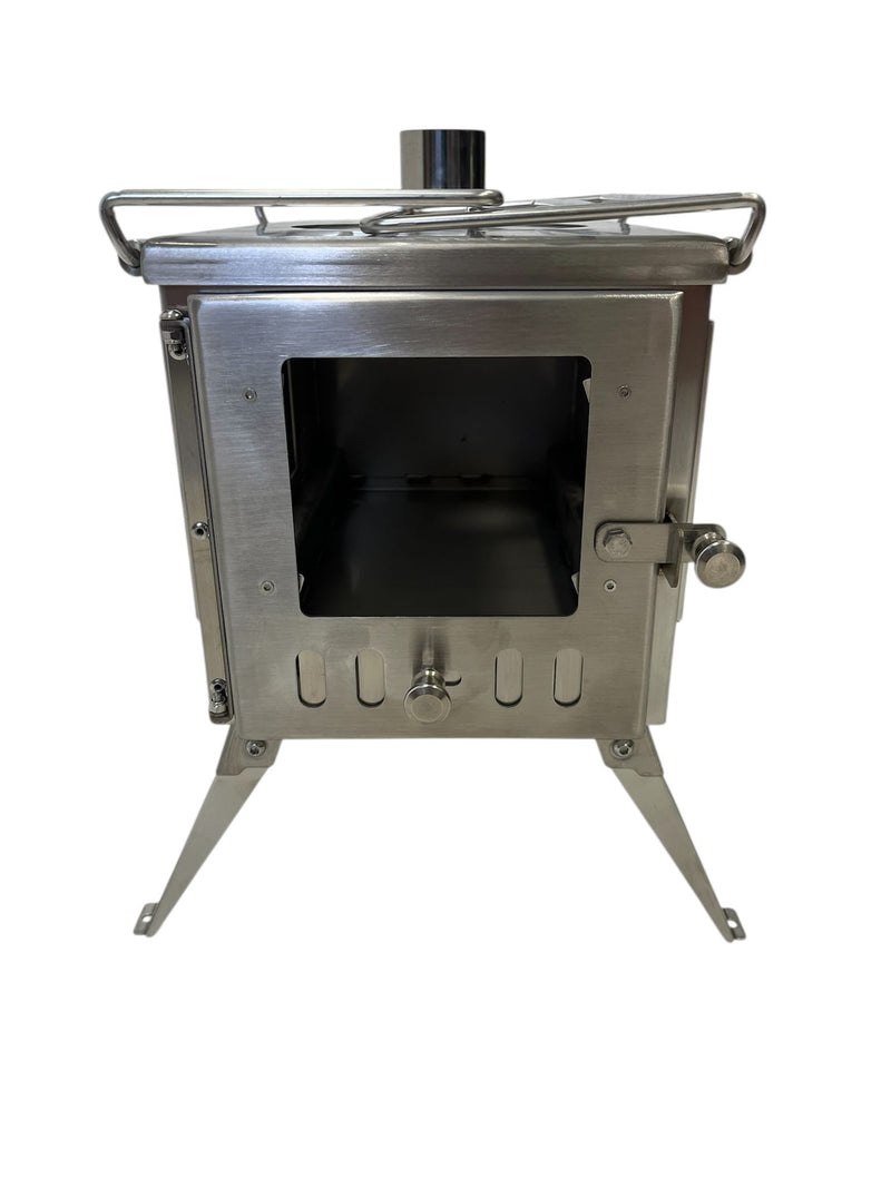 Firebox Flame Clear View Portable Wood Stove | 3.5KW 14KG - Robens Tipi Kit