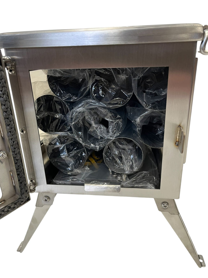 Firebox Flame Clear View Portable Wood Stove | 3.5KW 14KG - Robens Tipi Kit