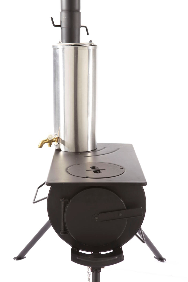 Outbacker stove water heater 